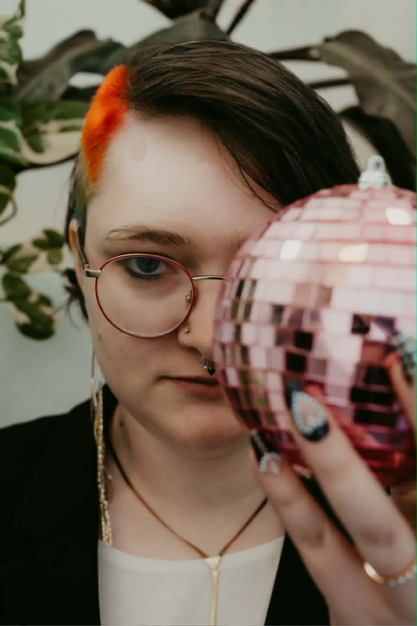 Ash smiling in the studio